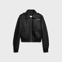 blouson Cuir de Veau - Noir -  - 1 | CELINE