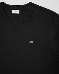 crewneck sweater IN wool cashmere - BLACK -  - 2 | CELINE