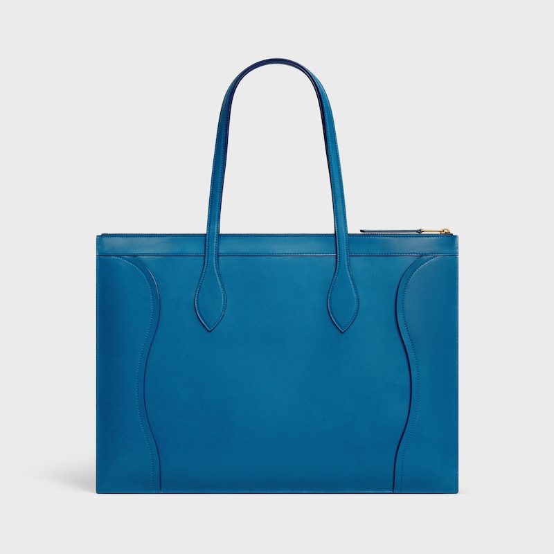 FLAT LUGGAGE光面牛皮革手袋 - 超藍色 - LUGGAGE - 1 | CELINE