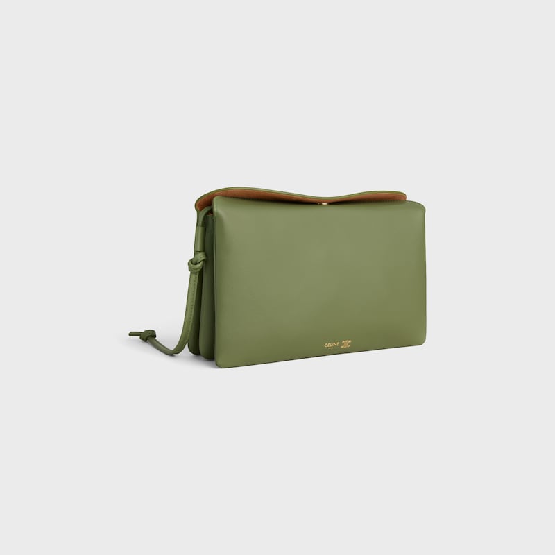 TRIO FLAP IN Smooth Lambskin - LIGHT KHAKI - EVENING - 1 | CELINE