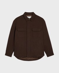 surchemise flanelle laine - MARRON -  - 1 | CELINE
