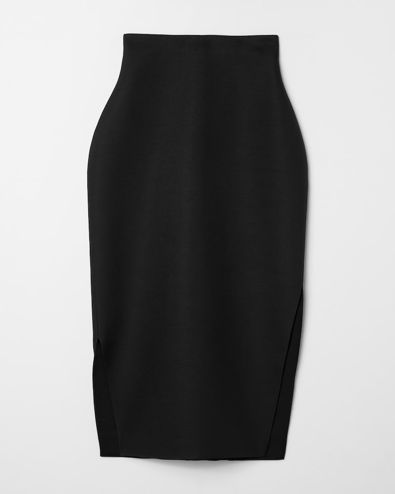 skirt IN wool and silk cady - BLACK -  - 1 | CELINE