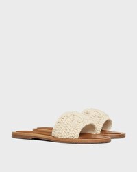 CELINE LYMPIA MULE IN TRIOMPHE KNITTED COTTON - ECRU -  - 2 | CELINE