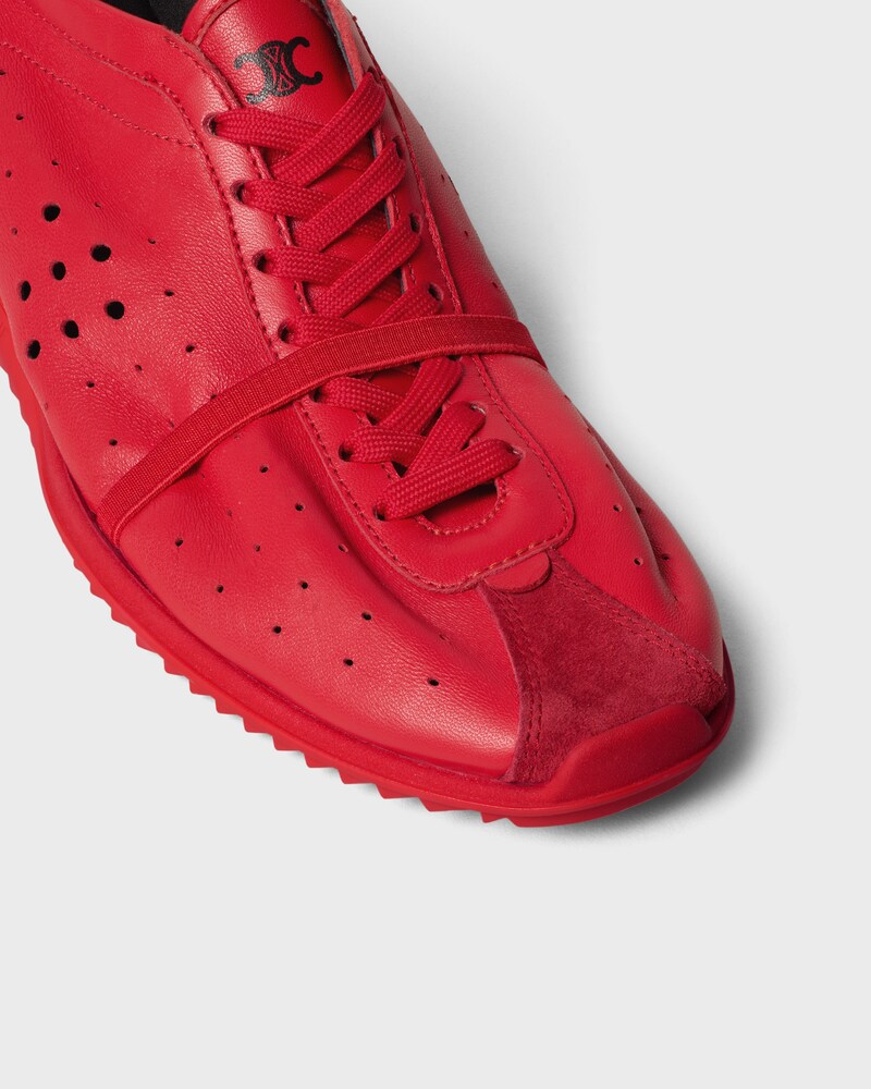 SOFT SNEAKER IN STRETCH LAMBSKIN, SUEDE CALFSKIN AND LAMBSKIN - ULTRA RED -  - 1 | CELINE
