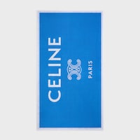 beach towel IN celine triomphe terry cotton - BLEU CIEL/BLANC -  - 1 | CELINE