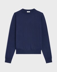 JERSEY CON CUELLO REDONDO DE CACHEMIRA FINA - AZUL MARINO -  - 1 | CELINE
