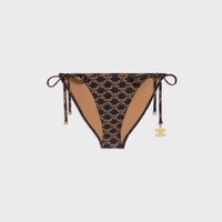 calções de banho triomphe em jersey mate com monograma - TOFFEE / CASTANHO - - 1 | CELINE