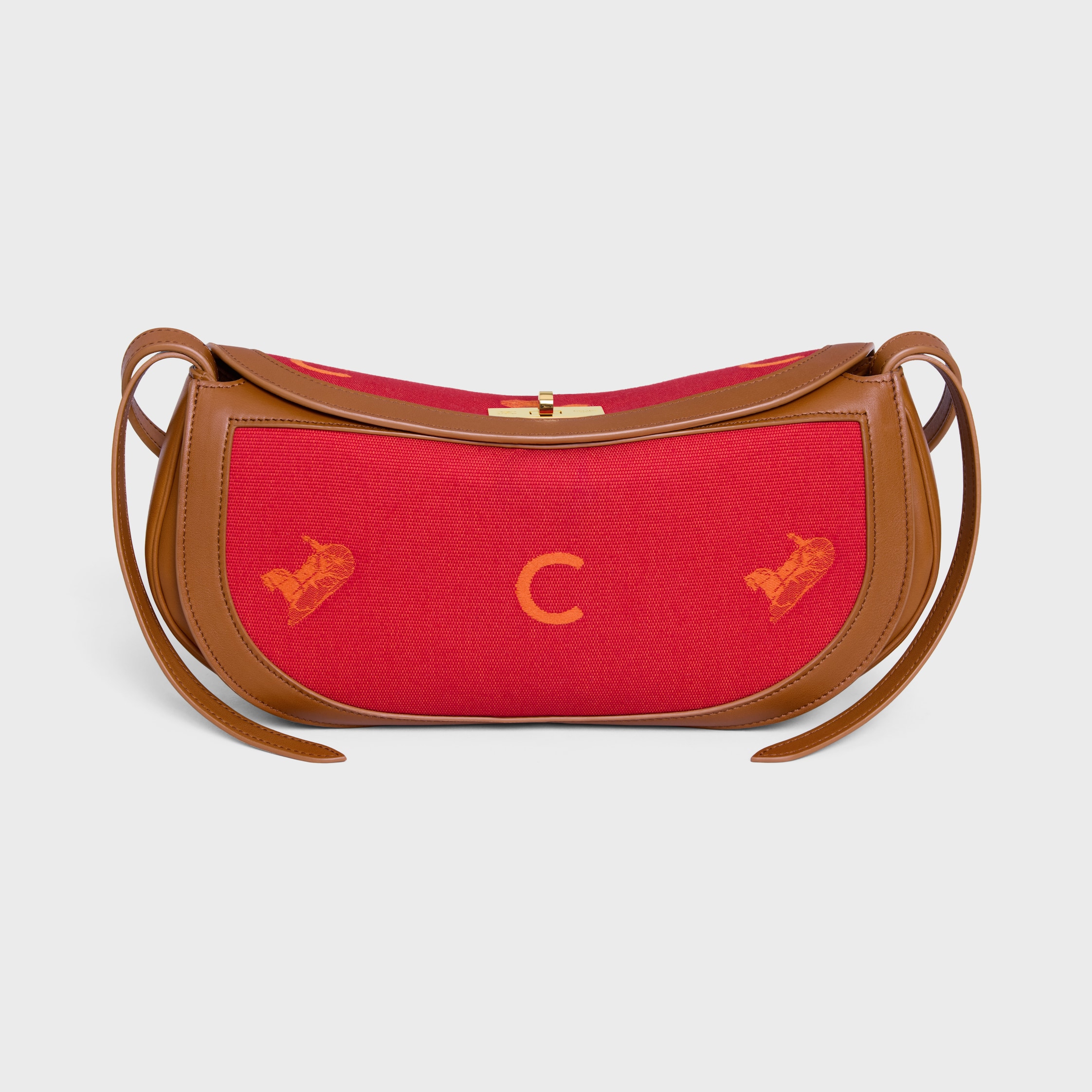 CELINE LITTLE HOT DOG IN JACQUARD C SULKY AND CALFSKIN