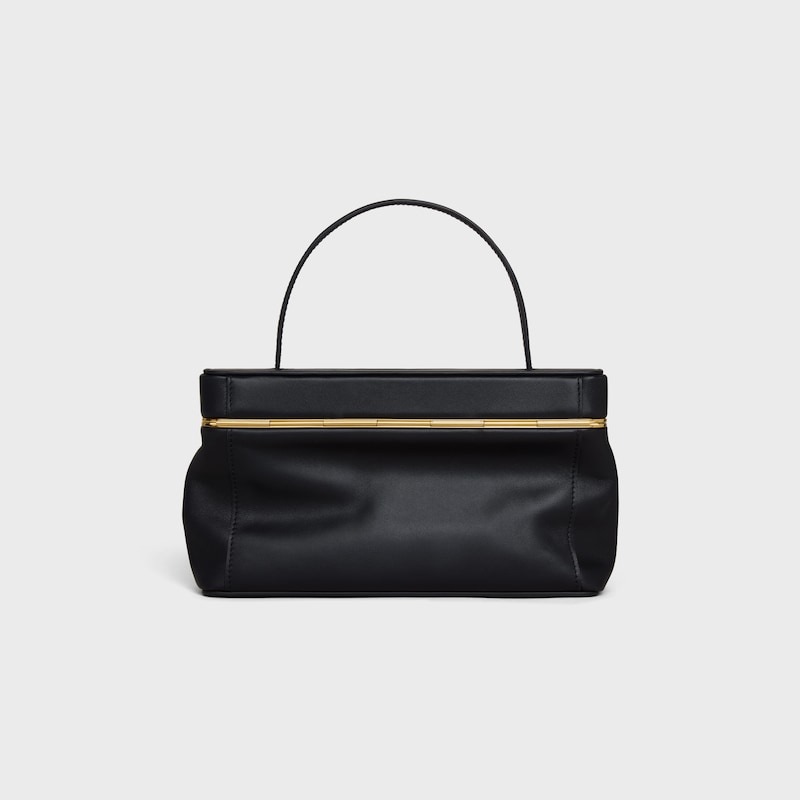RECTANGLE柔軟牛皮革手袋 - 黑色 - TRIOMPHE FRAME - 1 | CELINE