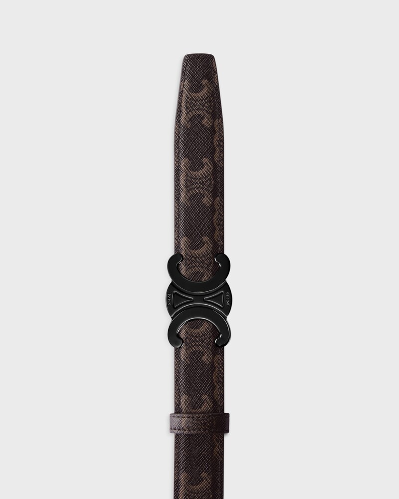 Wendbarer Riemen 25 mm AUS Taurillonleder und Triomphe Canvas -  -  - 1 | CELINE