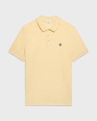 polo shirt IN PIQUE COTTON JERSEY - BUTTER / NAVY -  - 1 | CELINE
