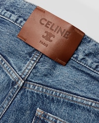 shorts 002 IN cotton denim - DARK VIVIENNE GLASS -  - 2 | CELINE