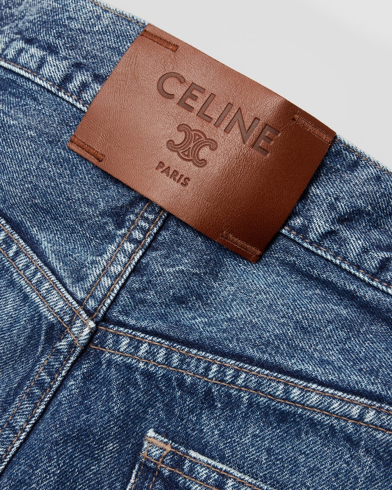 shorts 002 IN cotton denim - DARK VIVIENNE GLASS -  - 1 | CELINE
