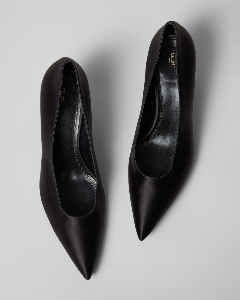 SCARPIN MIDI EM CETIM - PRETO - - 1 | CELINE