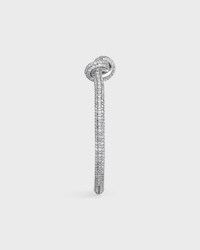 Knot Sparkle Cuff in Strass and Brass with Rhodium Finish - SILVER -  - 2 | CELINE