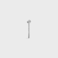 Knot Sparkle Cuff in Strass and Brass with Rhodium Finish - SILVER -  - 2 | CELINE