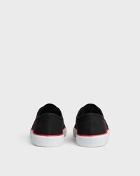 ALAN SNEAKER IN CANVAS AND SUEDE CALFSKIN - BLACK / RED -  - 2 | CELINE