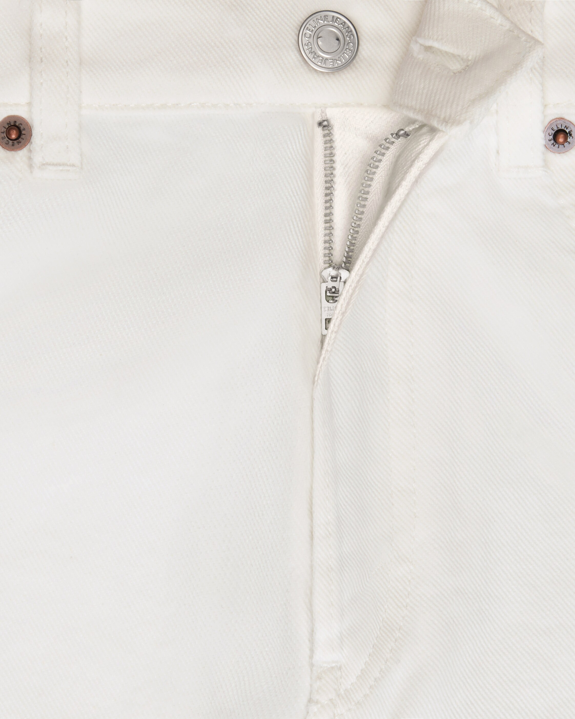 shorts 001 IN cotton denim - WHITE HEAVY STONE WASH | CELINE