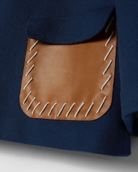 jacket IN DOUBLE-FACE CASHMERE - INK -  - 2 | CELINE