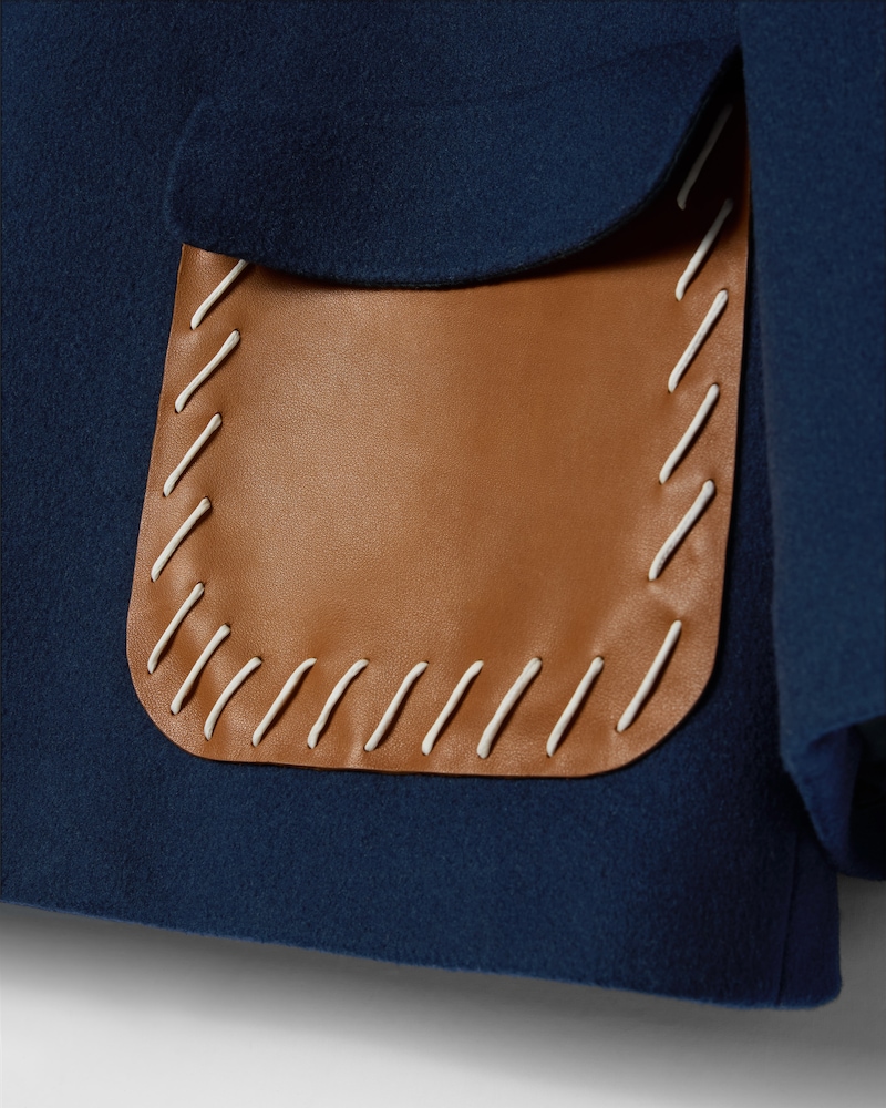 jacket IN DOUBLE-FACE CASHMERE - INK -  - 1 | CELINE