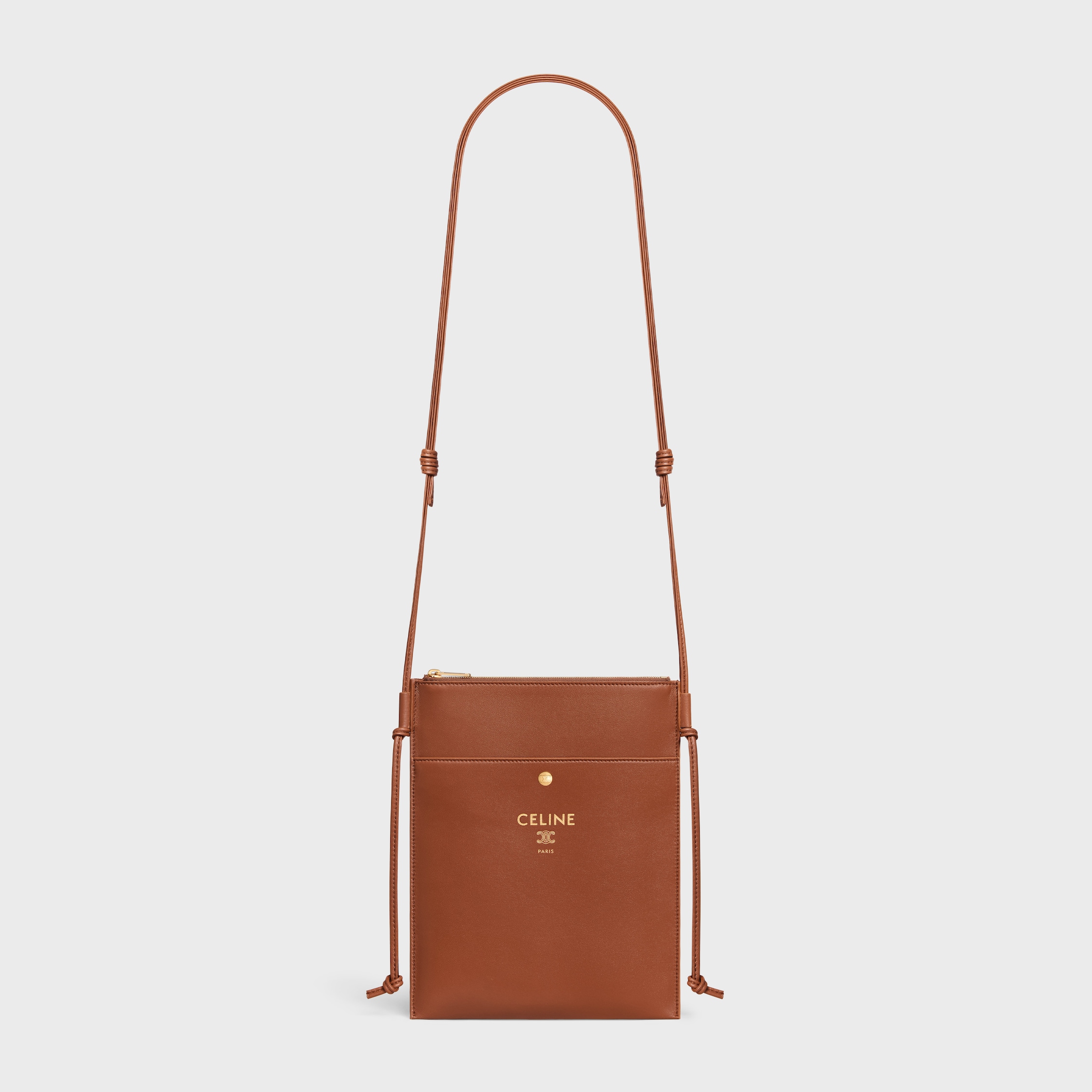 SHARP POUCH IN SMOOTH LAMBSKIN - TAN | CELINE
