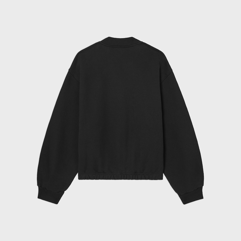 teddy jacket IN cotton fleece - BLACK -  - 1 | CELINE
