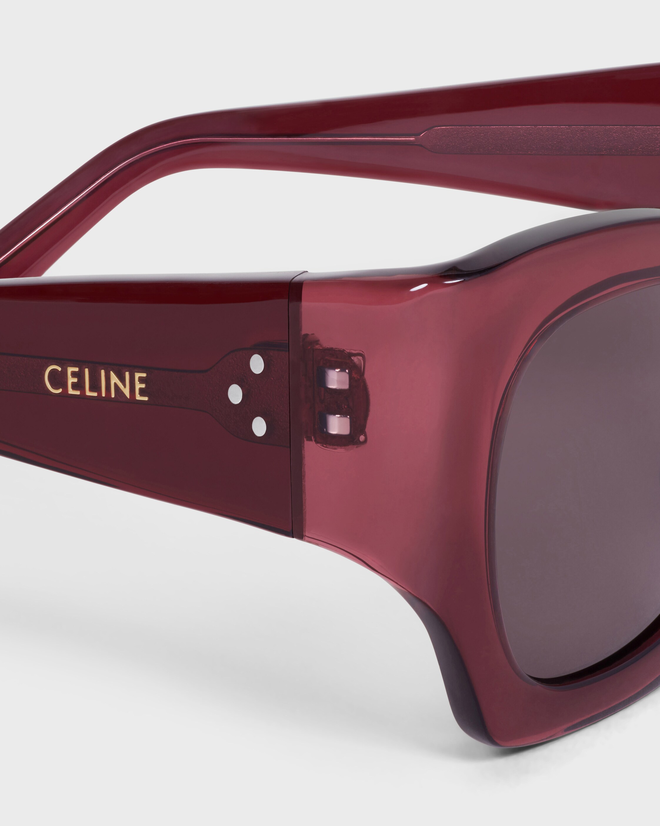 Graphic S333 sunglasses in Acetate - Crystal Red | CELINE
