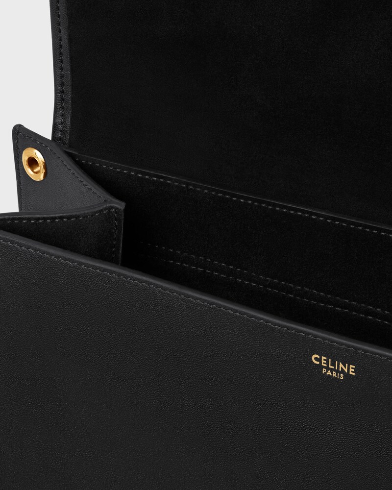 BESACE SOFT TRIOMPHE AGNEAU BRILLANT - Noir - SOFT TRIOMPHE - 1 | CELINE
