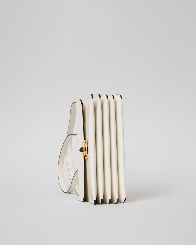 17 IN PELLE DI VITELLO LUCIDA - BIANCO CREMA / NERO - PER LA SERA - 1 | CELINE