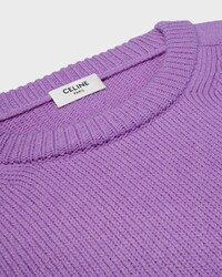 crewneck sweater IN WOOL AND CASHMERE - LILAC -  - 2 | CELINE