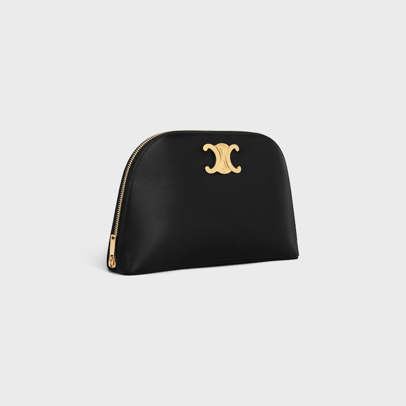POUCH TRIOMPHE in SHINY CALFSKIN - BLACK - GIFT FINDER - 1 | CELINE