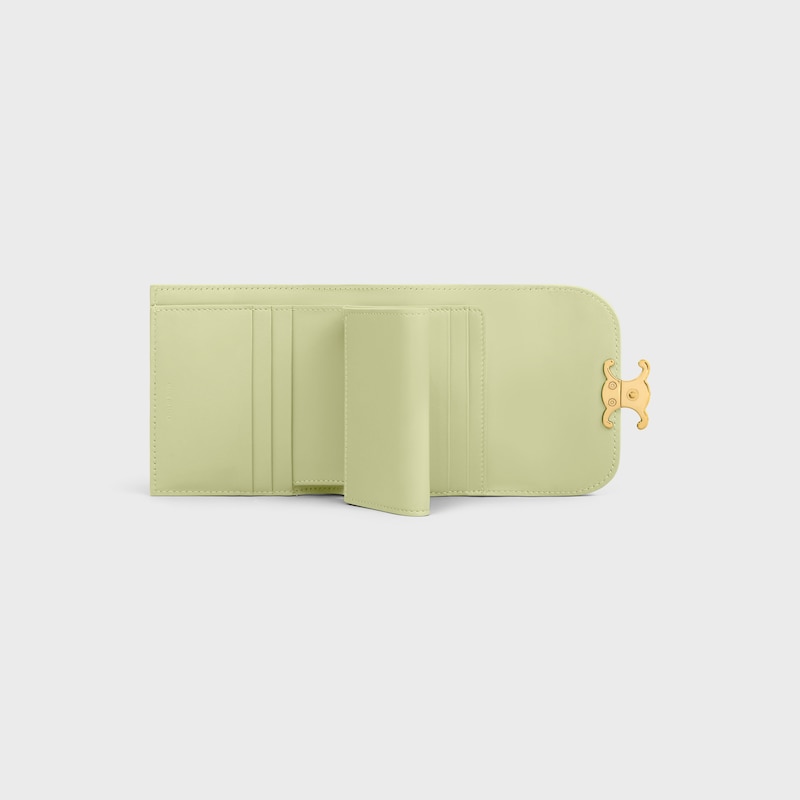 TRIOMPHE小號翻蓋錢包 - 柔檸綠 - 新品 - 1 | CELINE