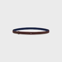 Lanière de ceinture réversible 18MM TAURILLON - Châtaigne/ Bleu profond -  - 2 | CELINE