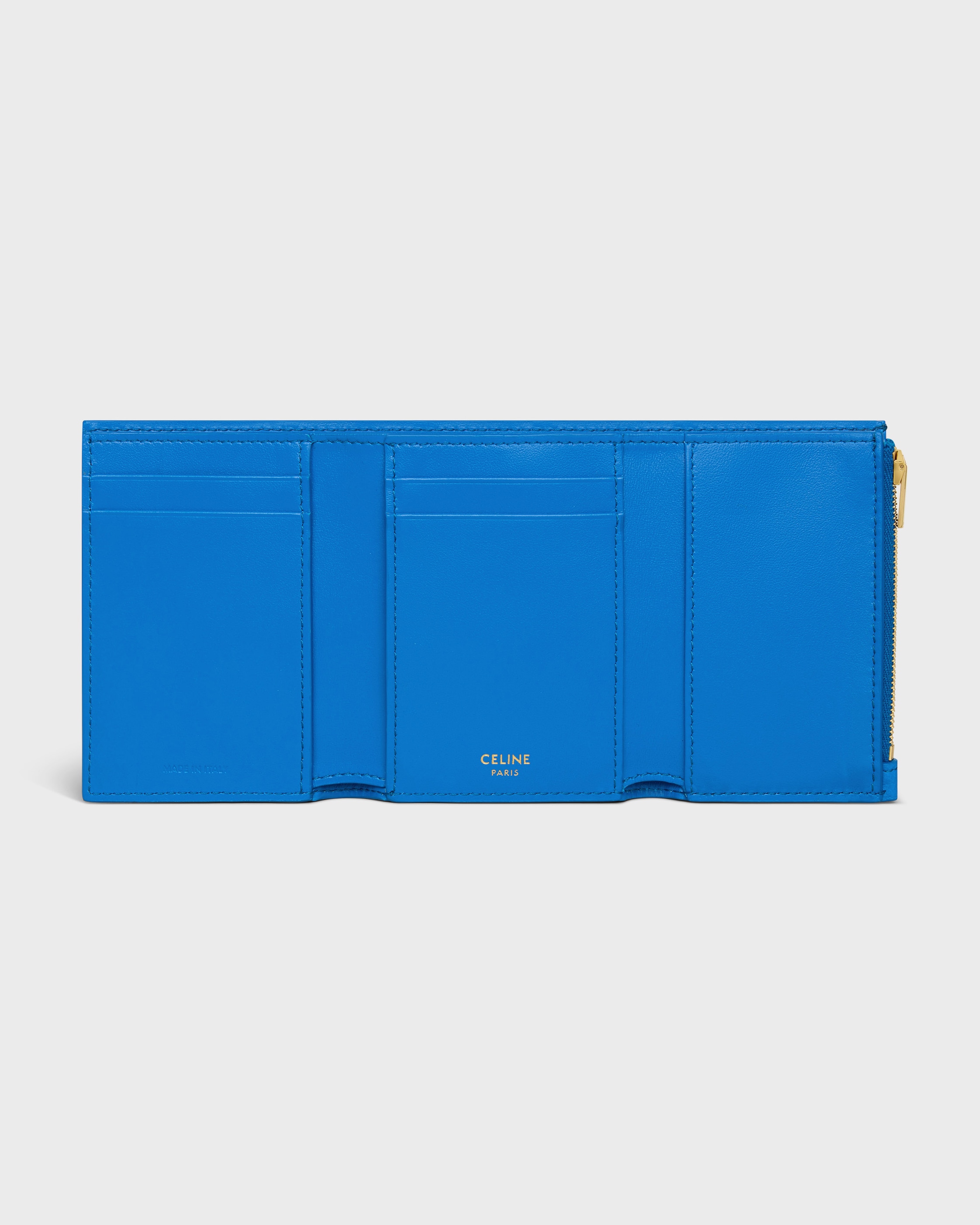 FINE STRAP WALLET NINO IN SUPPLE GRAINED CALFSKIN - ULTRA BLUE