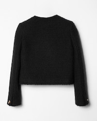 icone jacket IN cashmere and wool natté - BLACK -  - 2 | CELINE
