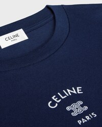 t-shirt loose jersey coton - NAVY INK / WHITE -  - 2 | CELINE