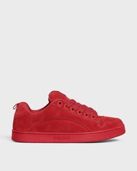 CELINE HUNTINGTON SNEAKER BASSE EN CUIR DE VEAU VELOURS ET MESH - ROUGE -  - 1 | CELINE