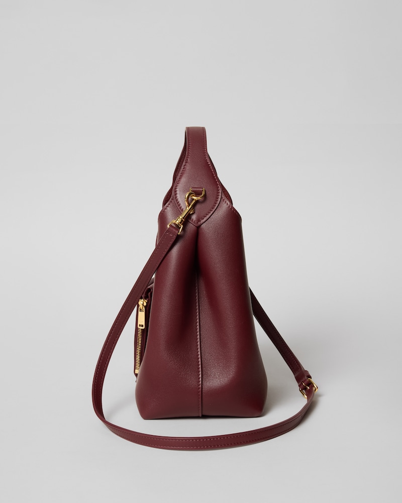 SMALL HOBO IN SUPPLE SMOOTH CALFSKIN - SYRAH - HOBO - 1 | CELINE