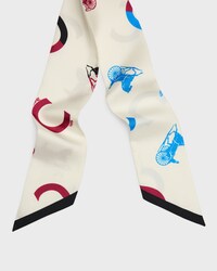 Lavalliere IN CELINE SULKY SILK TWILL - VANILLA/BLUE/BROWN -  - 2 | CELINE