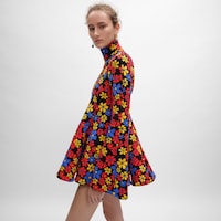 miniabito in poliammide jacquard - NERO/MULTICOLORE -  - 2 | CELINE
