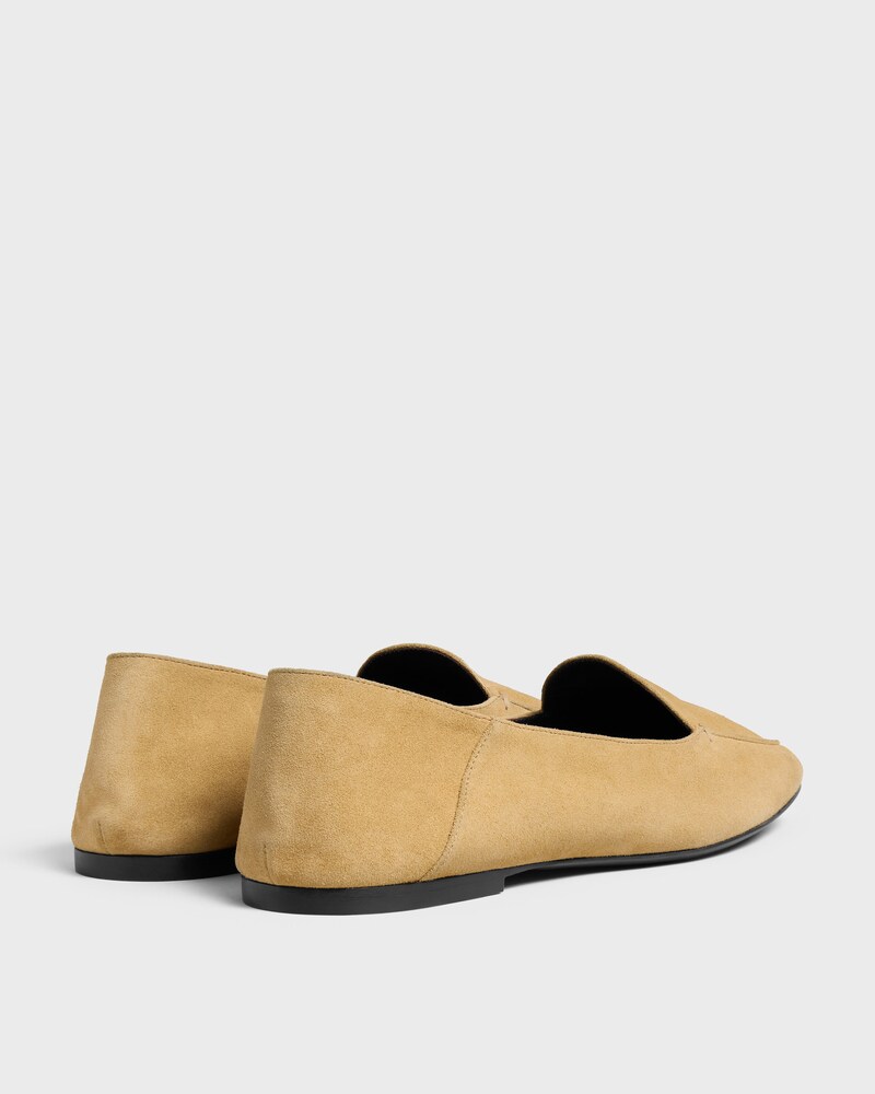 AURA LOAFER IN SUEDE CALFSKIN - STONE BEIGE -  - 1 | CELINE