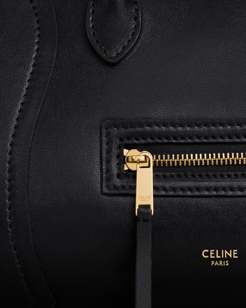 LITTLE LUGGAGE IN SUPPLE SHINY LAMBSKIN - BLACK - SHOULDER BAGS - 1 | CELINE