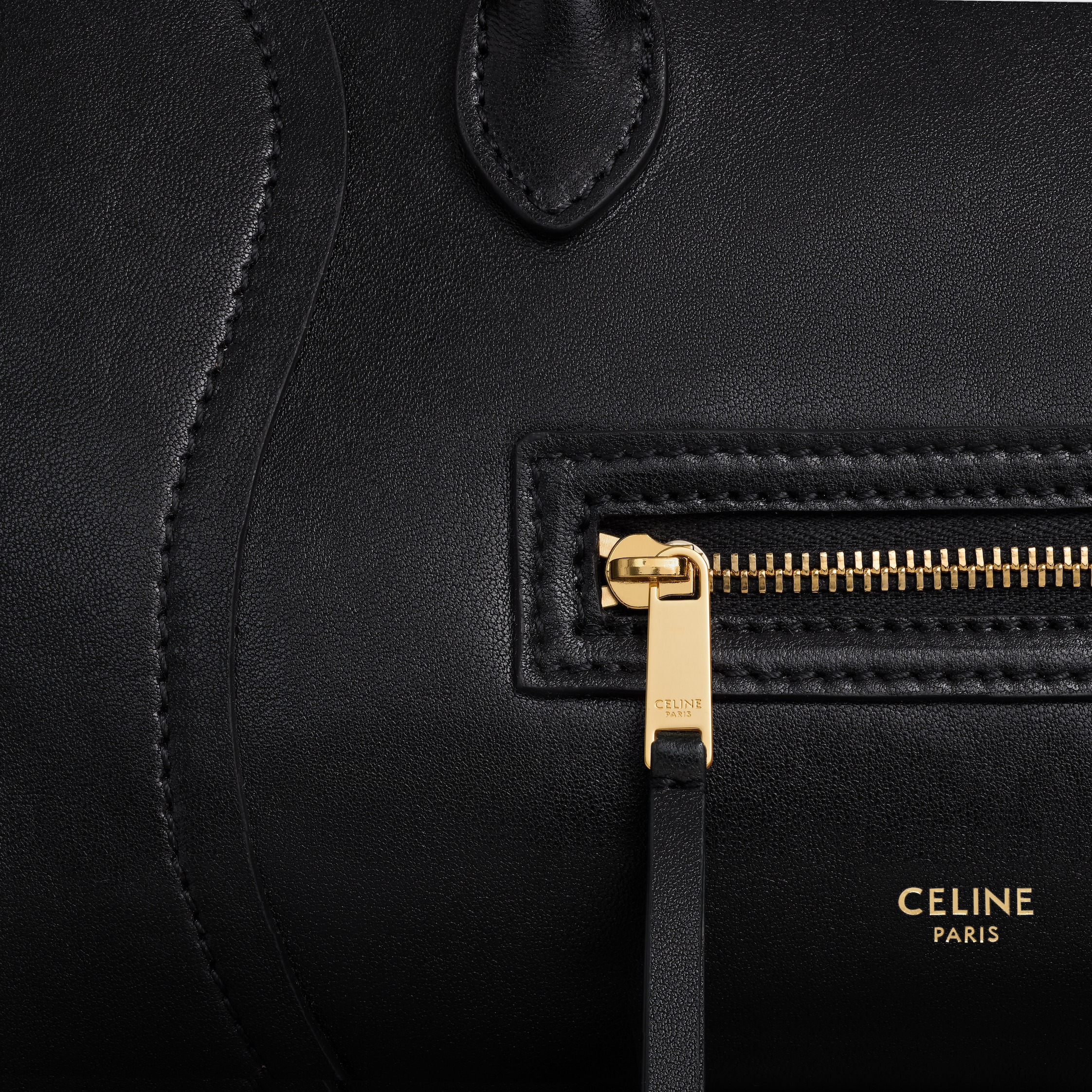 リトルラゲージ / サプルシャイニーラムスキン - ブラック | CELINE