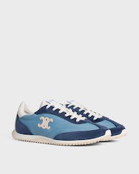 RACER SNEAKER IN NYLON, SUEDE CALFSKIN AND CALFSKIN - DENIM BLUE/NAVY -  - 2 | CELINE