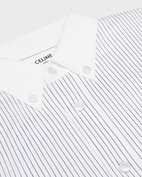 cropped shirt in striped poplin - CRAIE/NAVY -  - 2 | CELINE