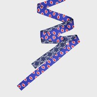 ribbon IN SILK TWILL - NAVY/RED -  - 2 | CELINE