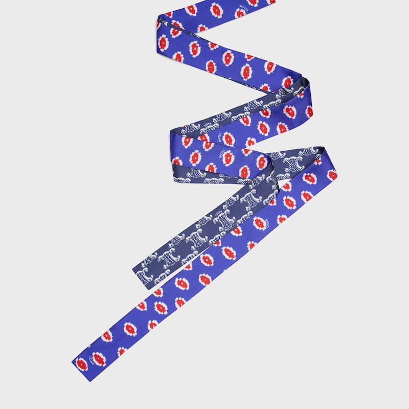 ribbon IN SILK TWILL - NAVY/RED -  - 1 | CELINE