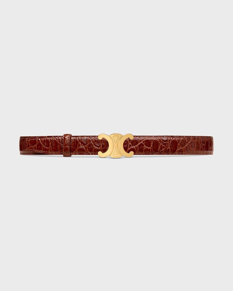 Reversible Strap 25MM IN TAURILLON LEATHER AND CROCODILE EMBOSSED CALFSKIN -  -  - 1 | CELINE