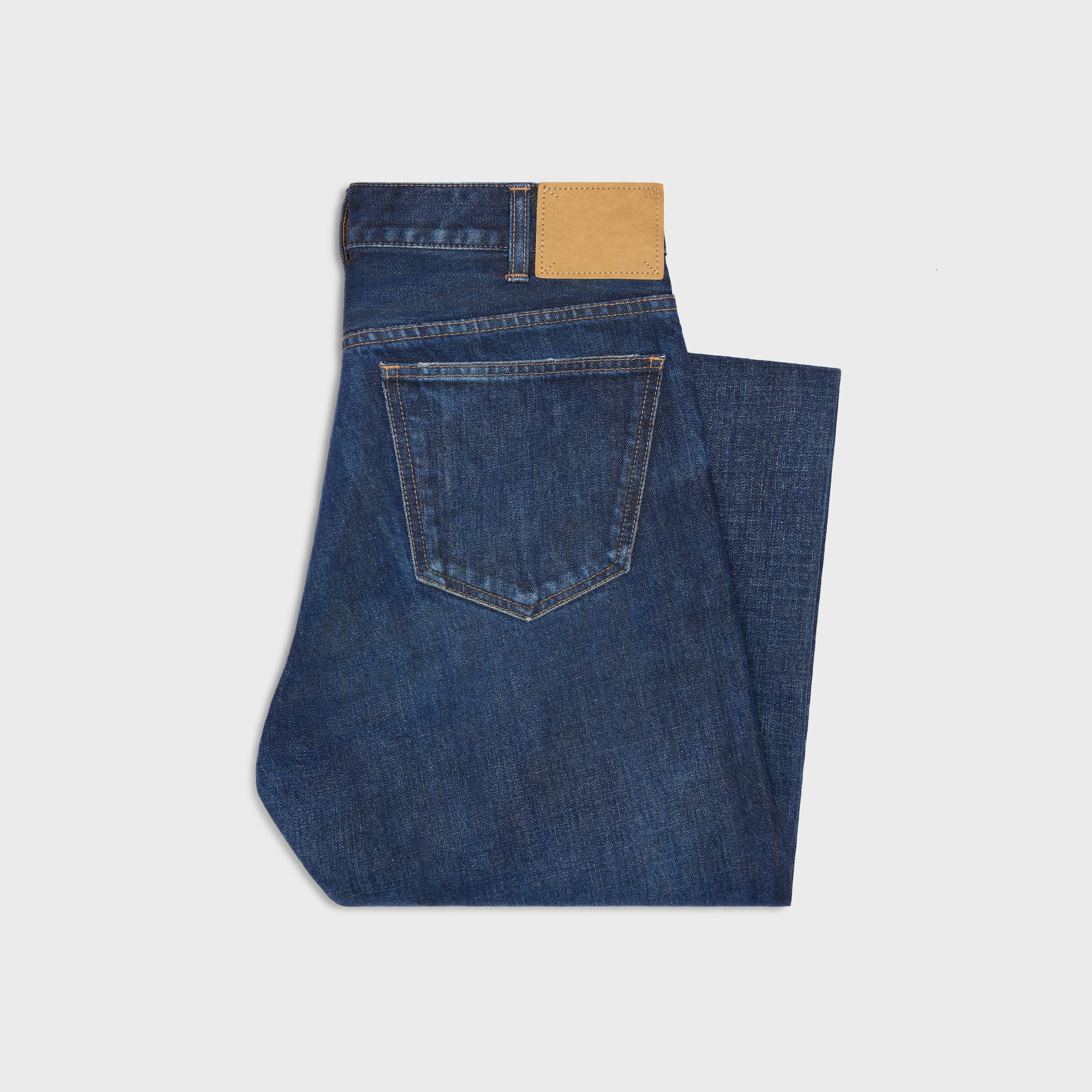 kurt jeans in indigo dark stone wash denim - INDIGO DARK STONE