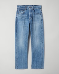 Boyfriend Jeans 001 aus Baumwolldenim - VIVIENNE GLASS + PATCH BROWN D -  - 1 | CELINE
